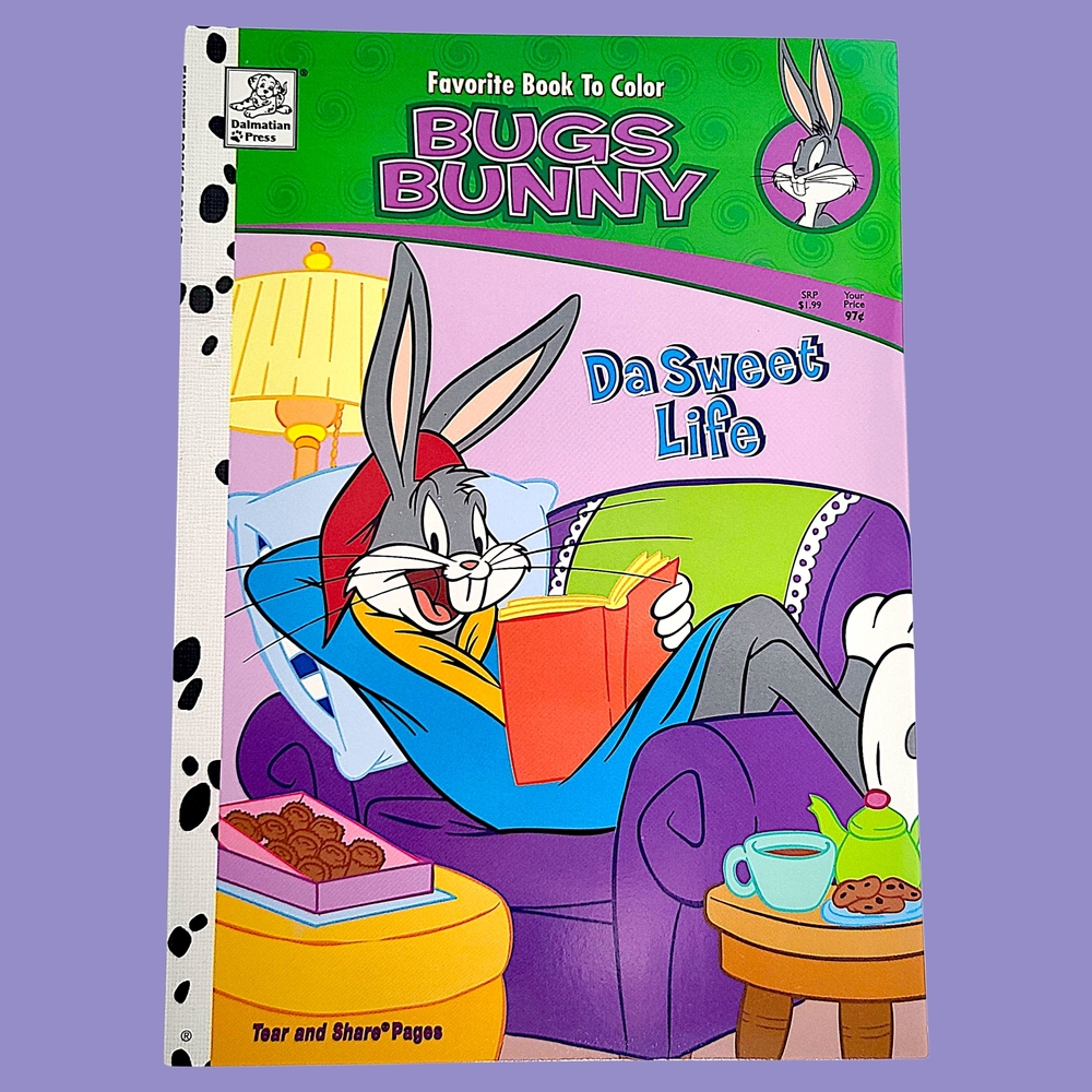 Looney Tunes Bugs Bunny Da Sweet Life Coloring Book 2002 Dalmatian Press Y2K Vtg